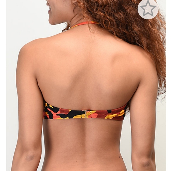 NWT Orange Camo Bikini Top - Picture 3 of 5